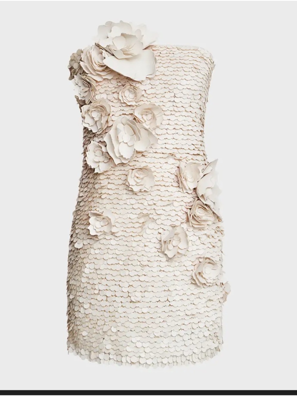 Halston Farren Strapless Paillette & Applique Gown